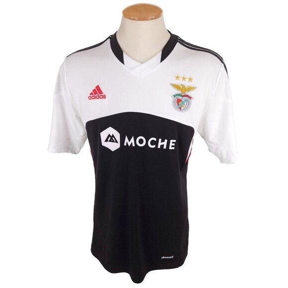 Soccer Benfica Adidas Football Shirt 2013 2014 Away Jersey L Black White